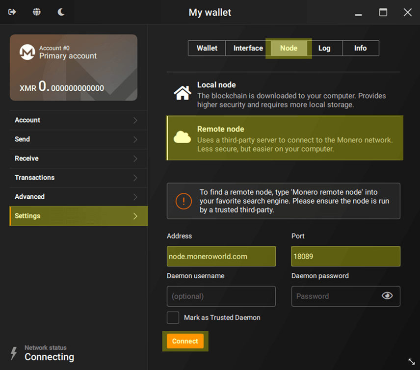 Configure Remote Node